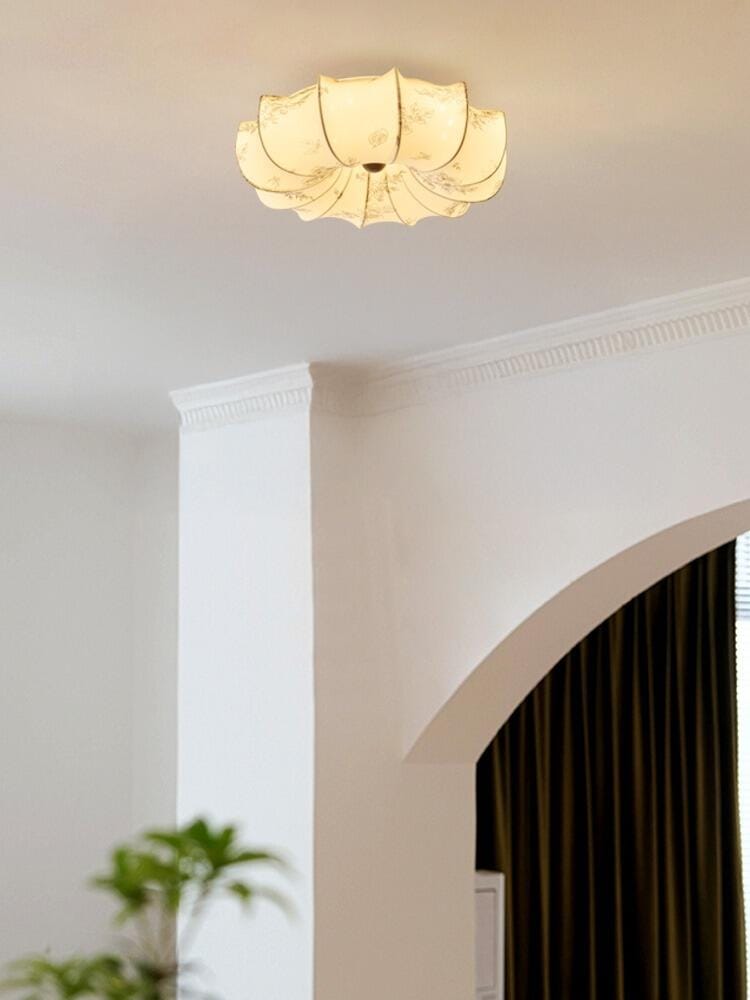 Customer photo review of Beige Fabric Ceiling Light, Flush Mount, Warm Light, 50 cm