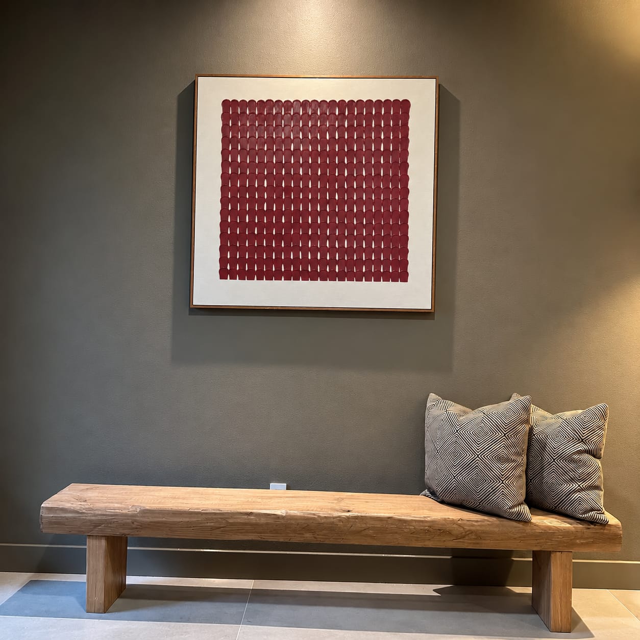 Customer photo review of Burgundy Rhythm Wall Art