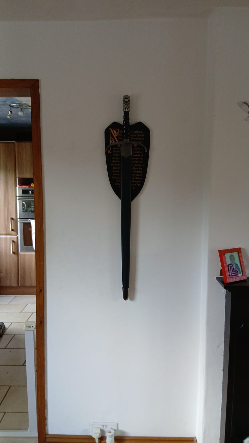 Customer photo review of The Bastard Snow - Sword Including Plaque and Scabbard