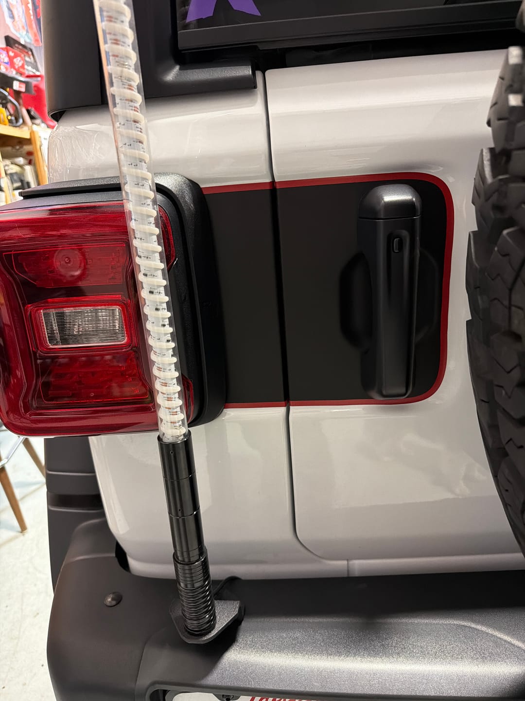 Customer photo review of WRANGLER Grab Bar Inlay Decal | Fits Wrangler JL