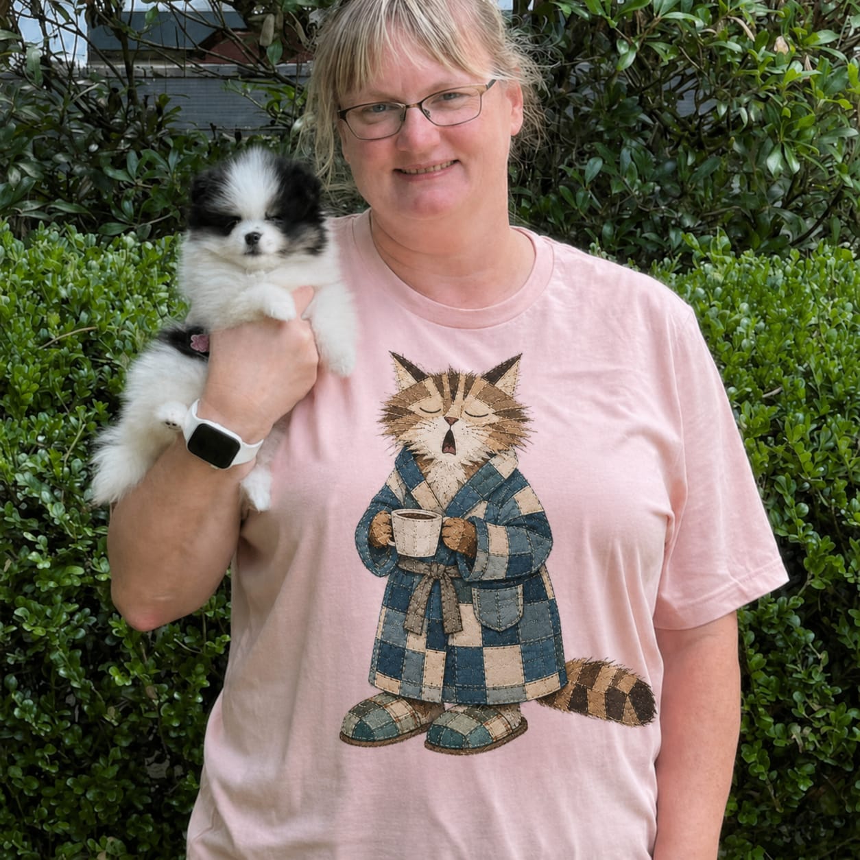 Customer photo review of It's All Good As Long As I'm Quilting T-Shirt