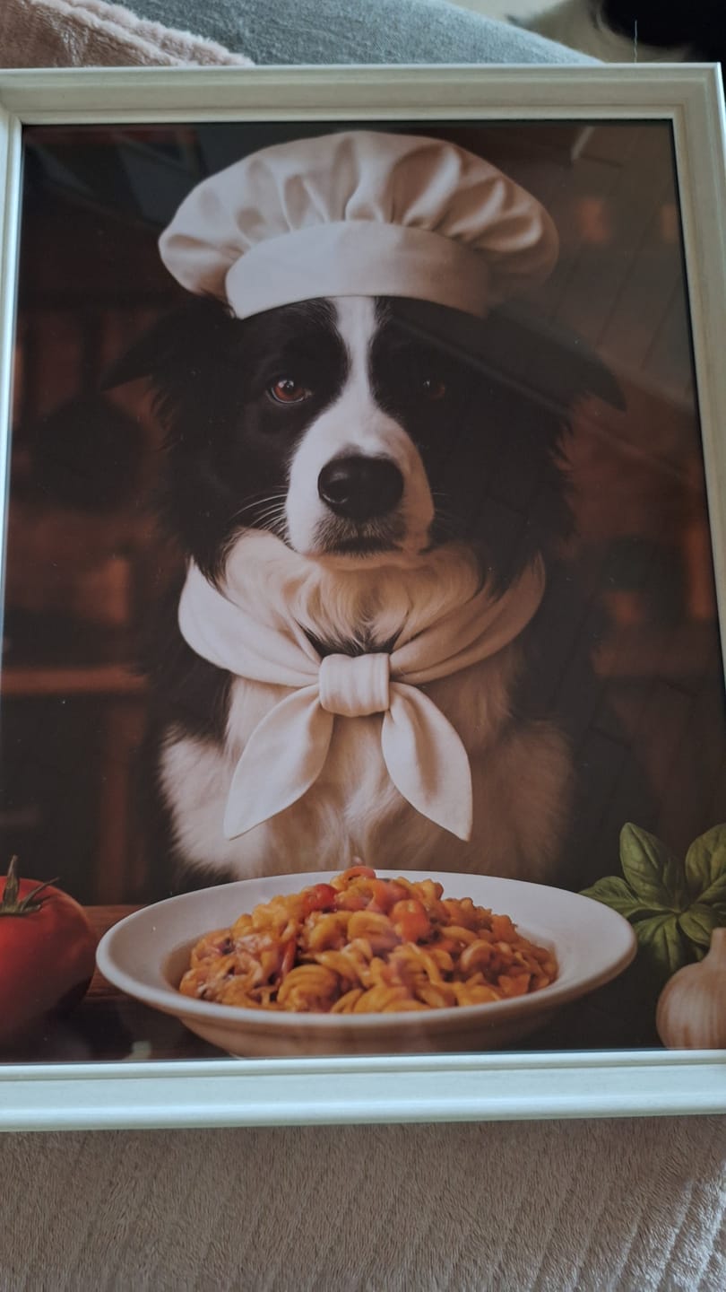Customer photo review of Gepersonaliseerde poster - Huisdier als kok