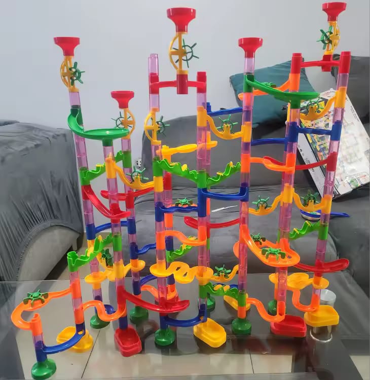 Customer photo review of Glow in the Dark Marble Run Set