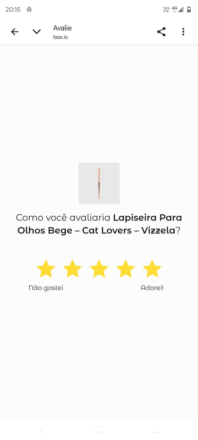 Customer photo review of Lapiseira Para Olhos Bege – Cat Lovers – Vizzela