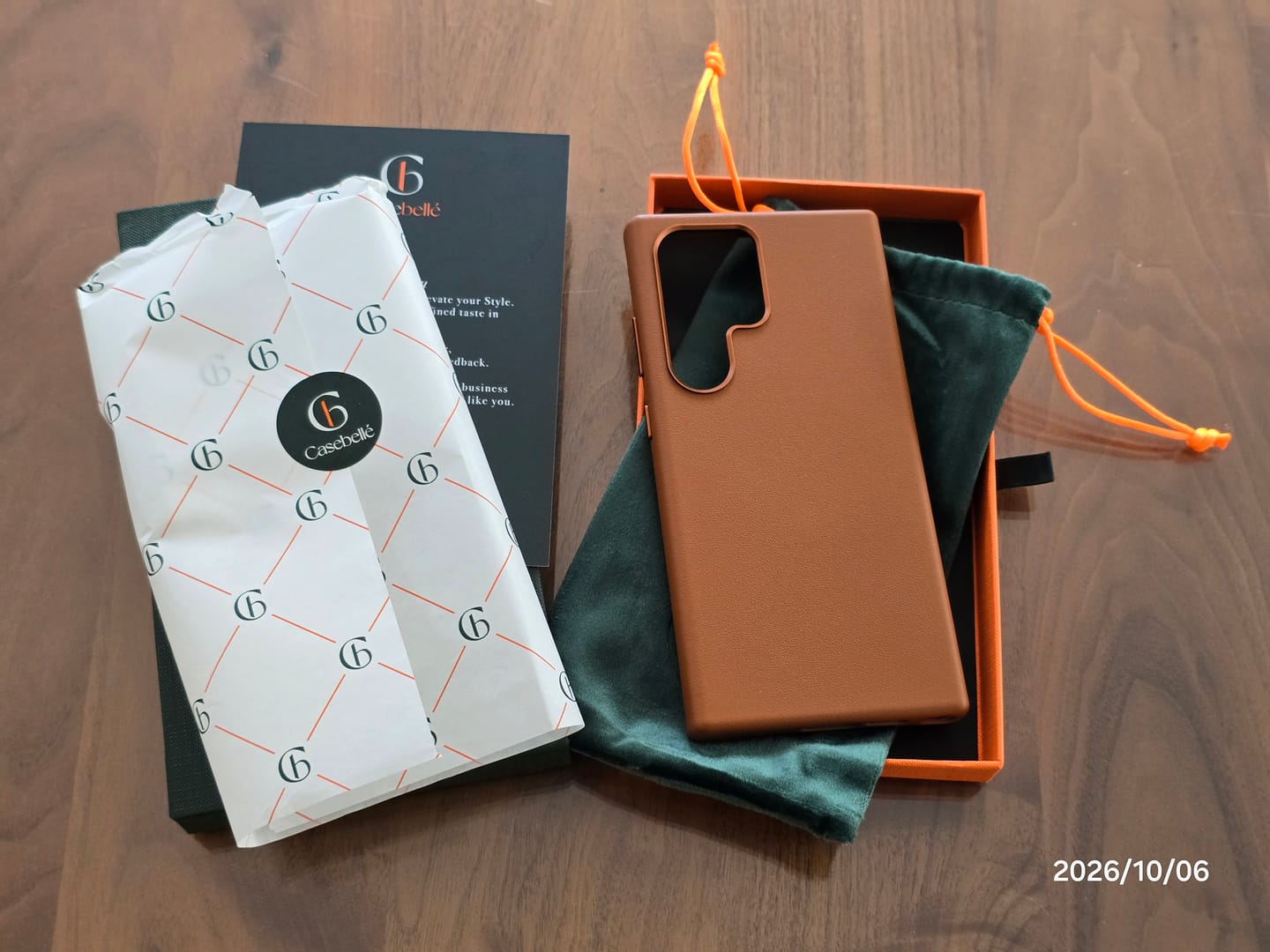 Customer photo review of Samsung Galaxy S24 Ultra Leather Case - Cognac Brown