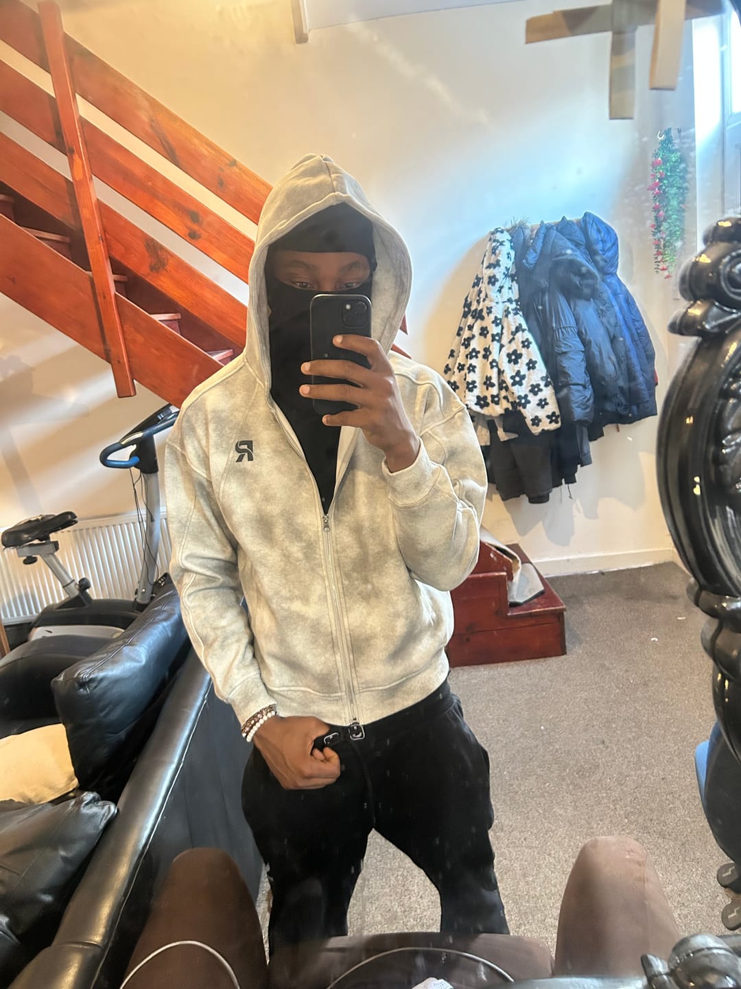 Customer photo review of Unisex Paneled Full Zip Hoodie