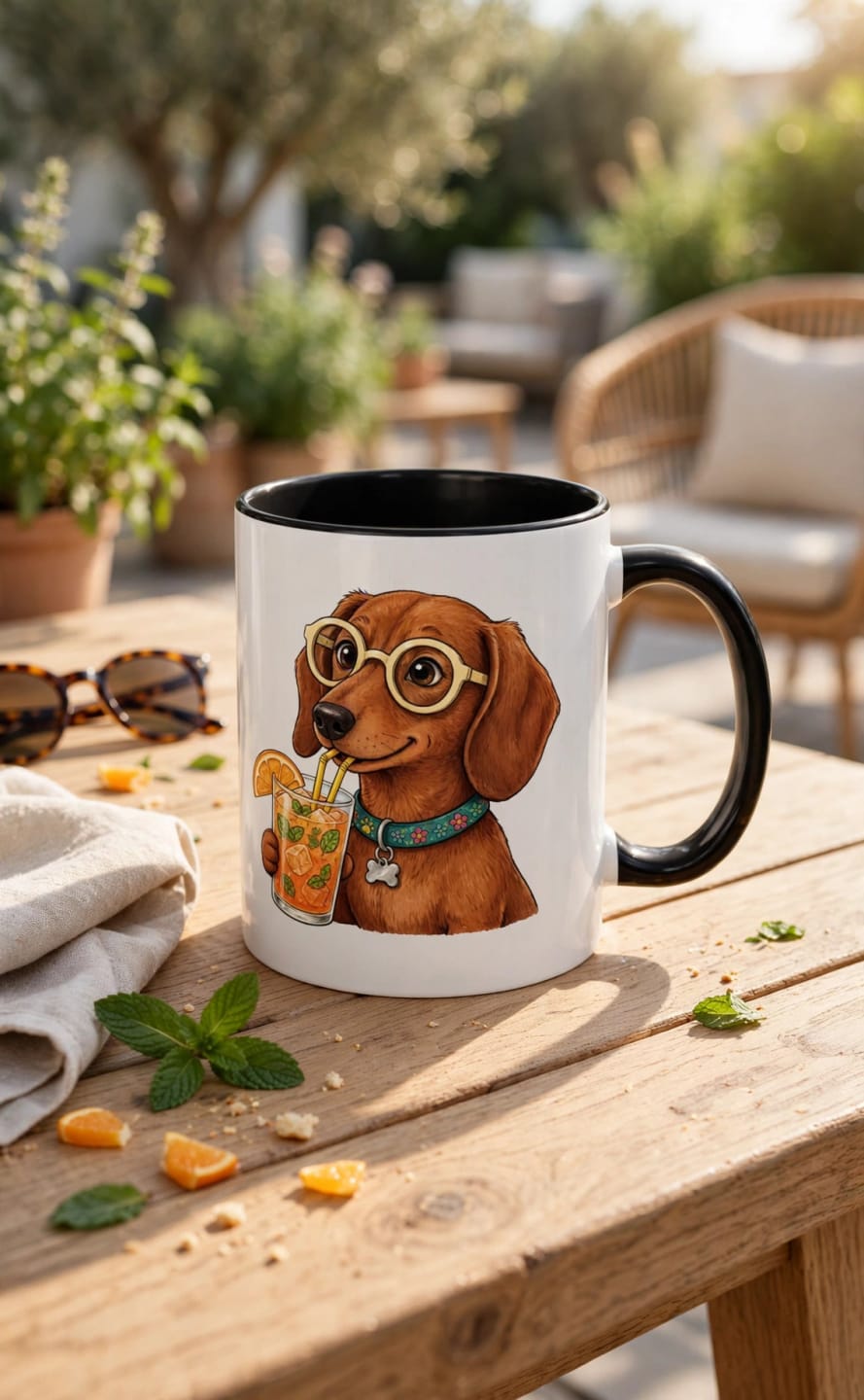 Customer photo review of Funny Dachshund Cocktail Coffee Mug — Mug by Skylaki