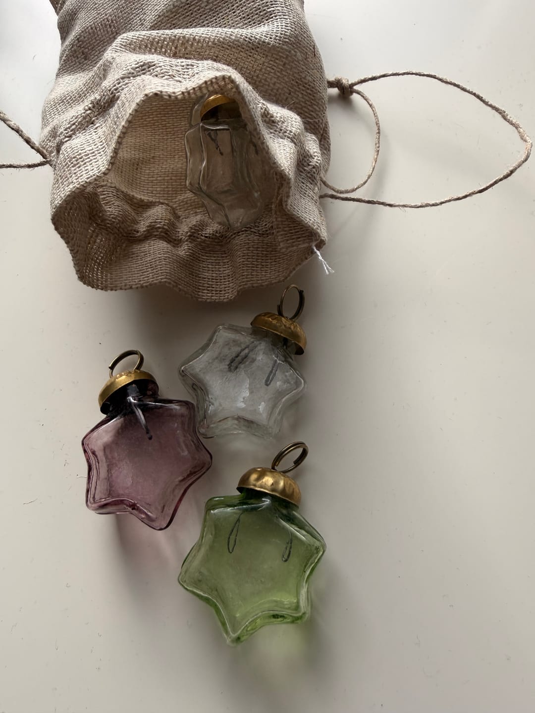 Customer photo review of Set of 9 Glass Star Ornaments