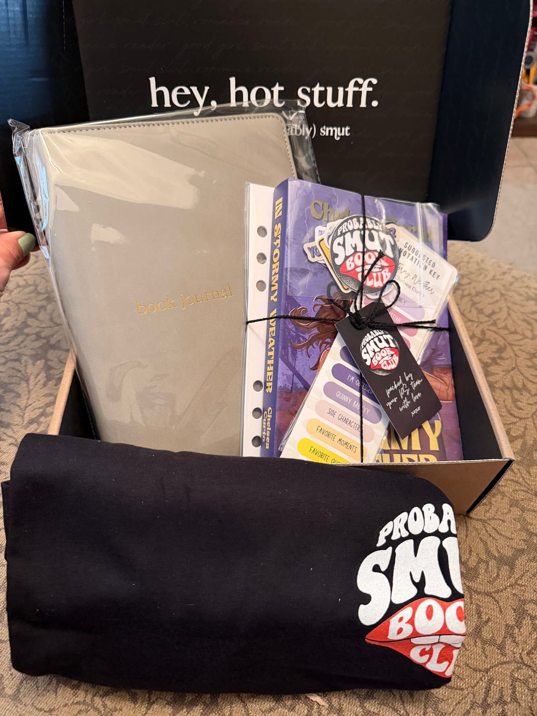 Customer photo review of probably smut book club subscription