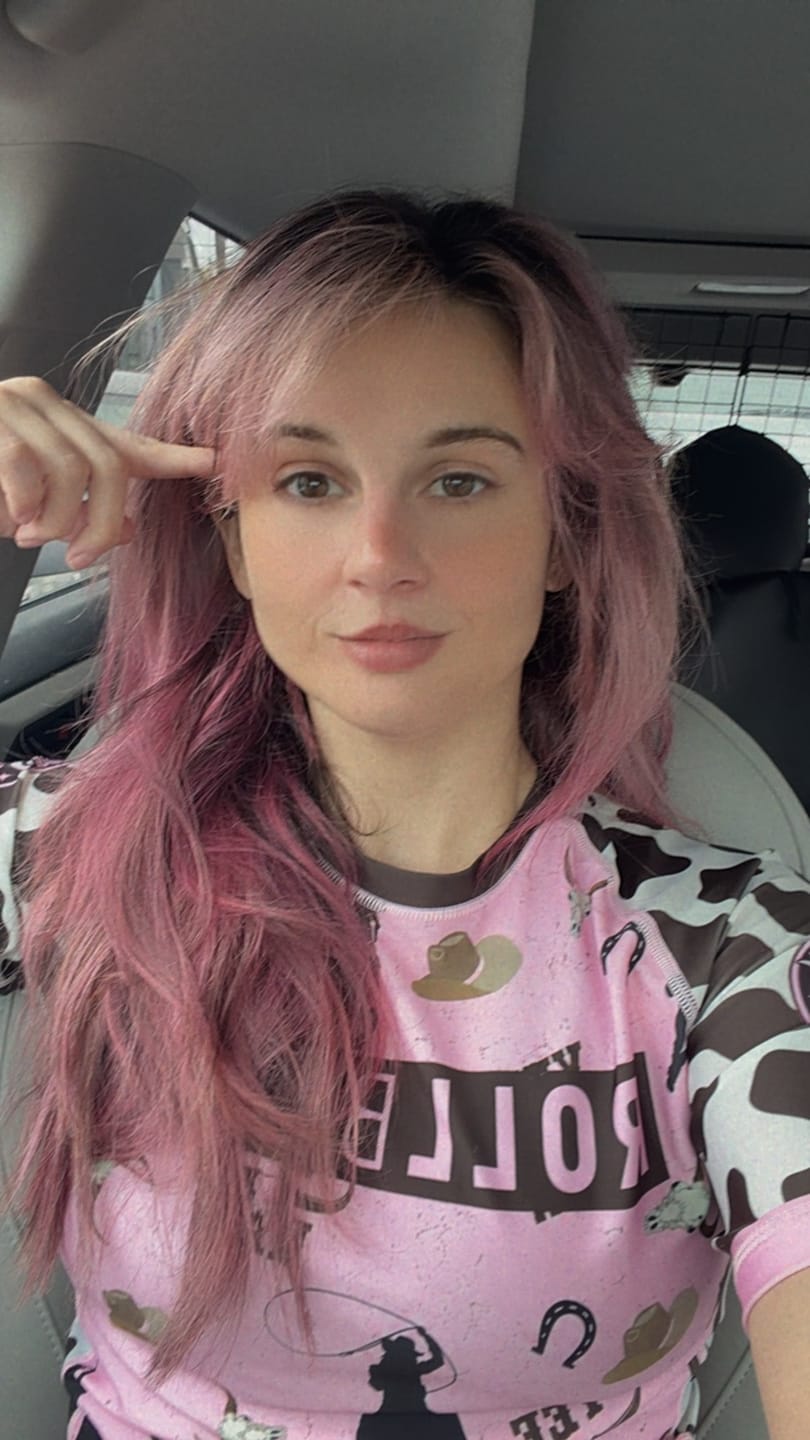 Customer photo review of Pink Yee Haw Cowgirl BJJ Rashguard