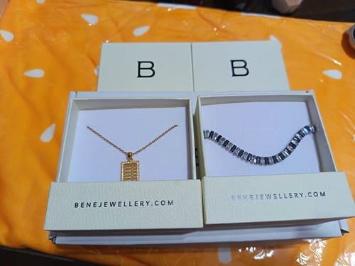 Customer photo review of Arden Abacus Necklace