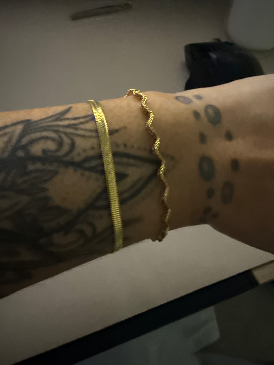 Customer photo review of Angelica® Stainless Steel Herringbone Bracelet (Bundle)