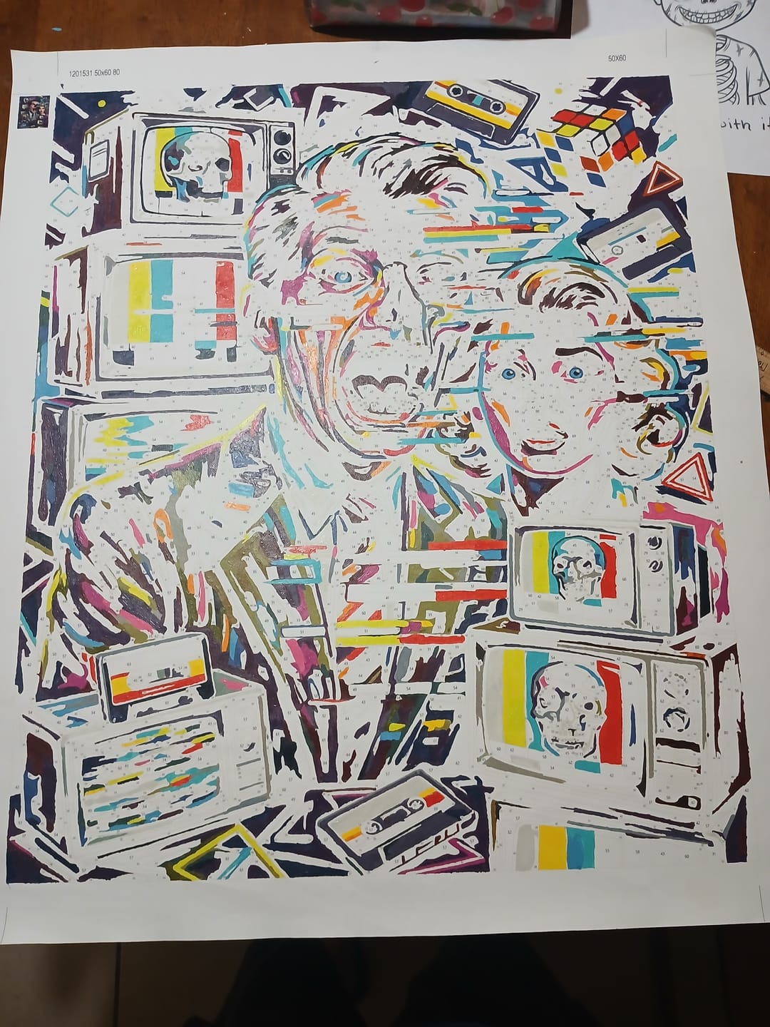 Customer photo review of Vintage Television Madness (80 Color Paint by Numbers)