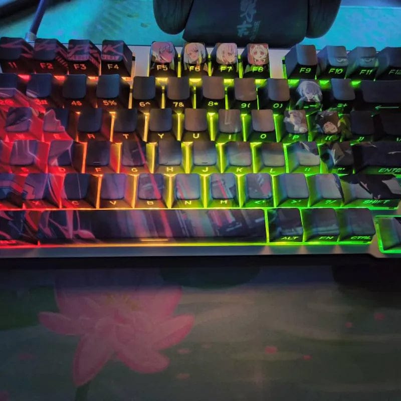 Customer photo review of Lucy Cyberpunk Edgerunners Keycaps