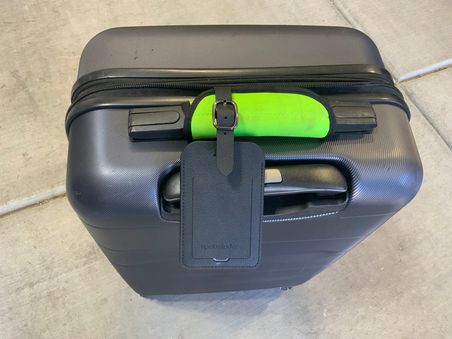 Customer photo review of Trackable Luggage Tag