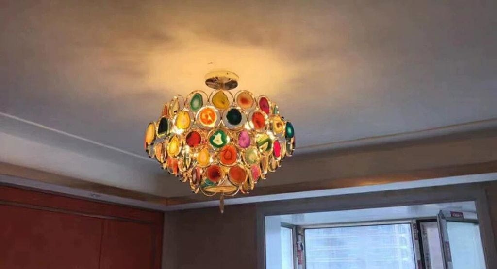 Customer photo review of Tiered Agate Chandelier, Rose Gold Frame, 4 to 6 Layers
