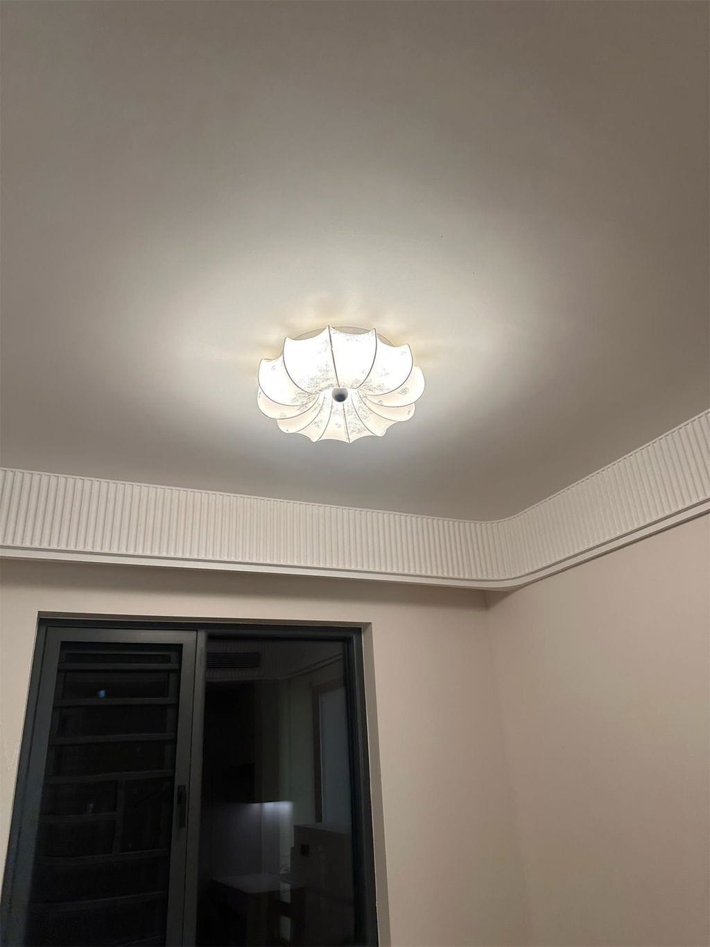 Customer photo review of Beige Fabric Ceiling Light, Flush Mount, Warm Light, 50 cm