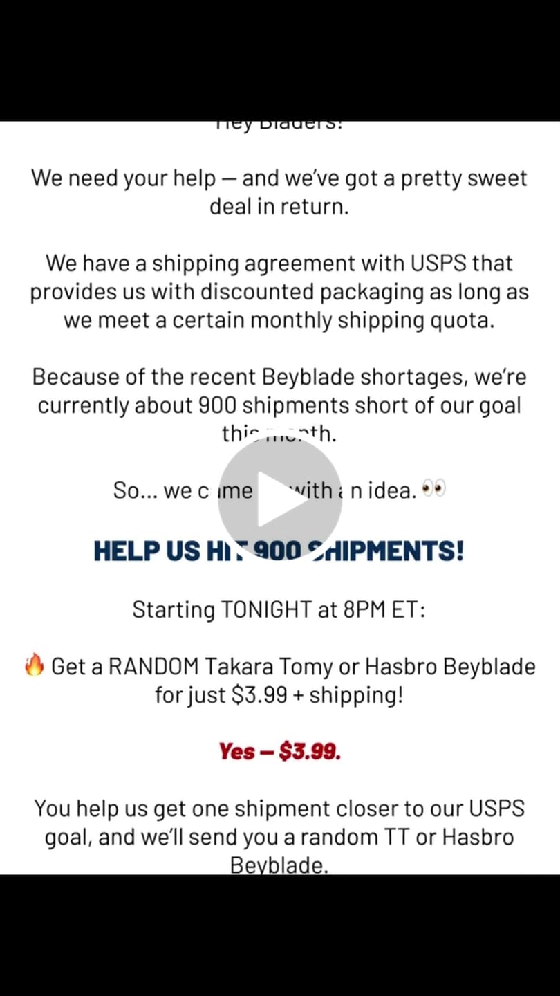 Customer video review of Random Beyblade X Promo
