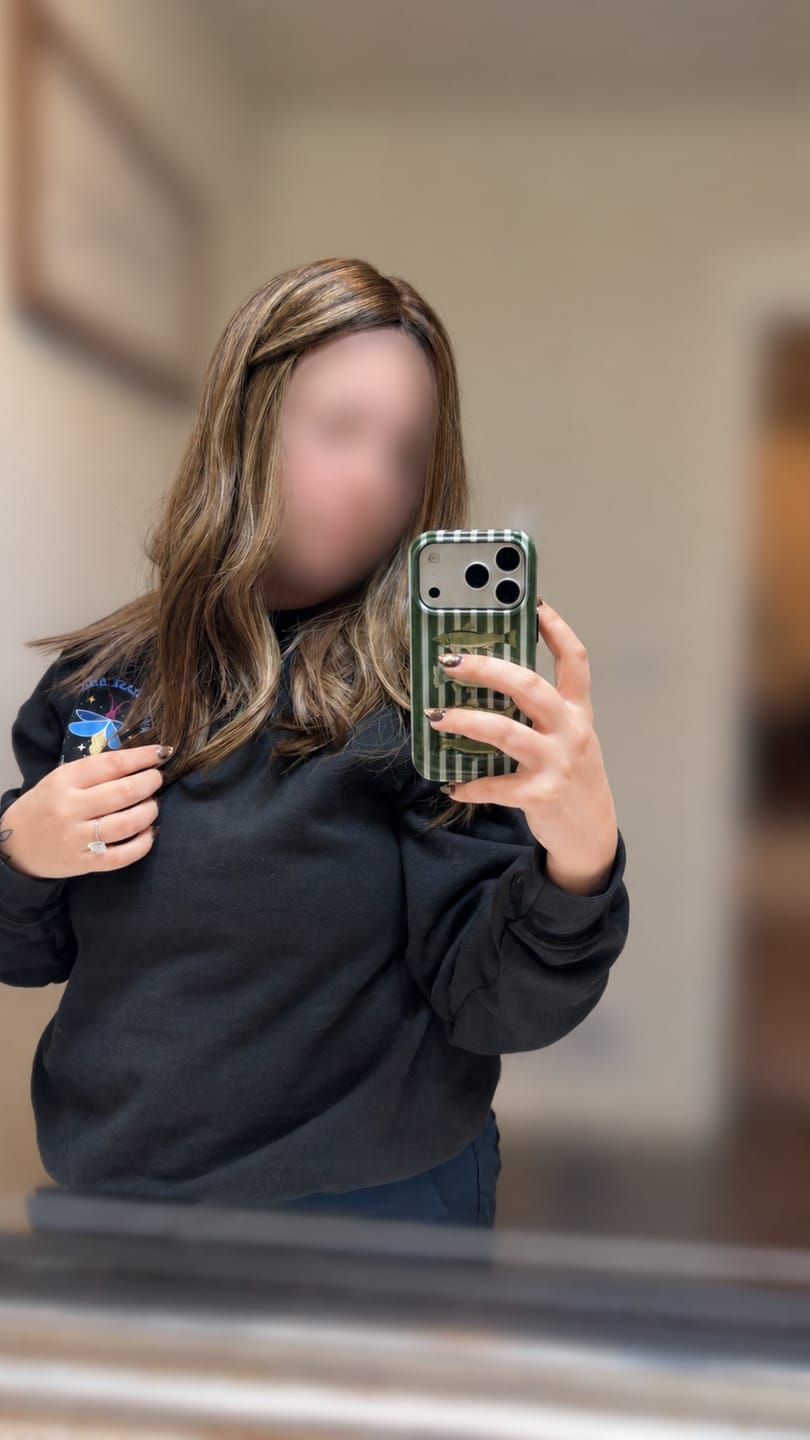 Customer photo review of Mocha Brunette // Lusta Silk Topper