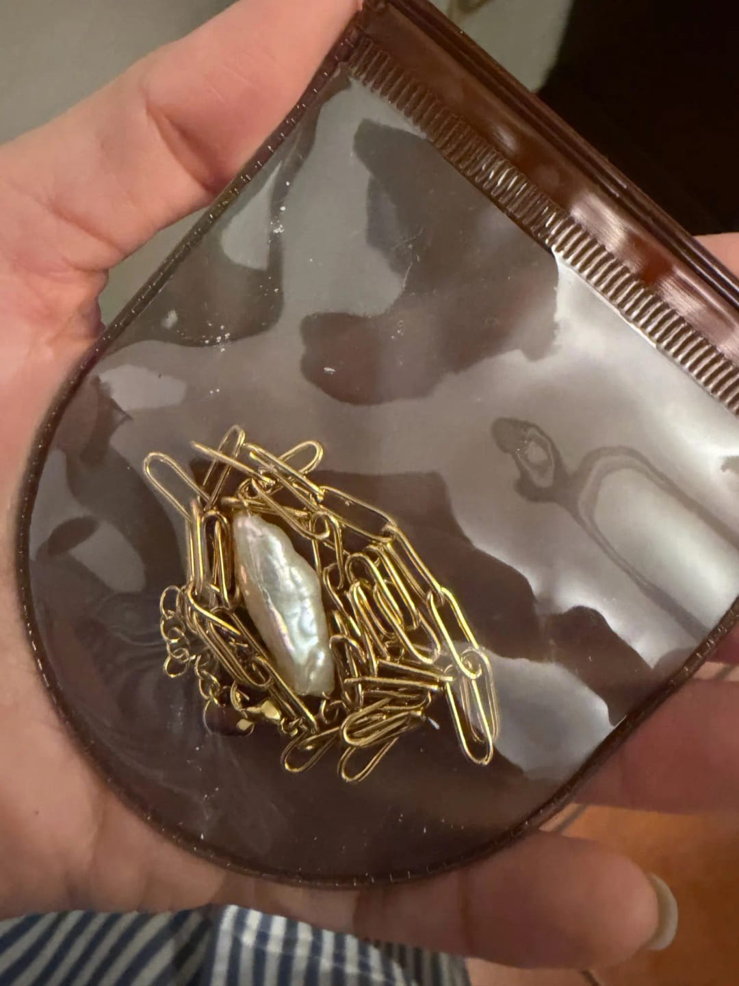 Customer photo review of Pearl Luxe Elegance Necklace