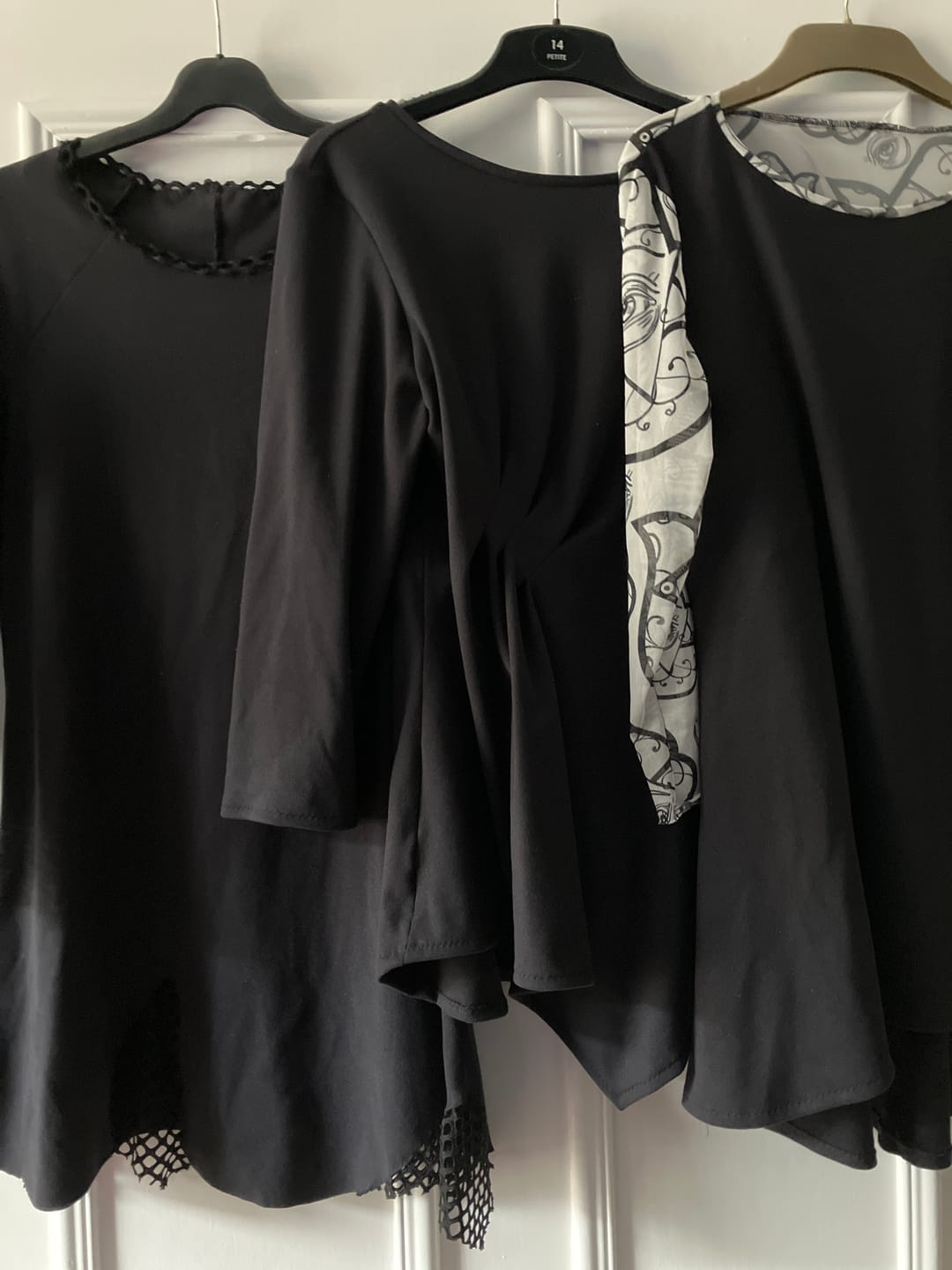Customer photo review of Black Plain Super Soft Bogota 4 Way Stretch Fabric