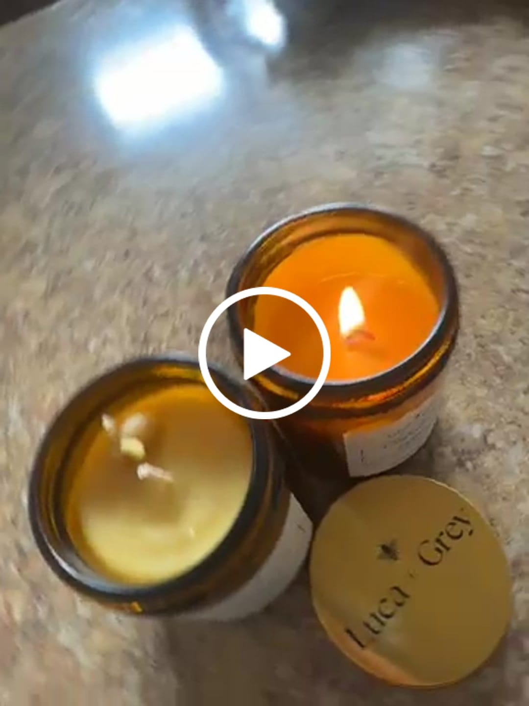Customer video review of Cinnamon + Spice Beeswax Candle