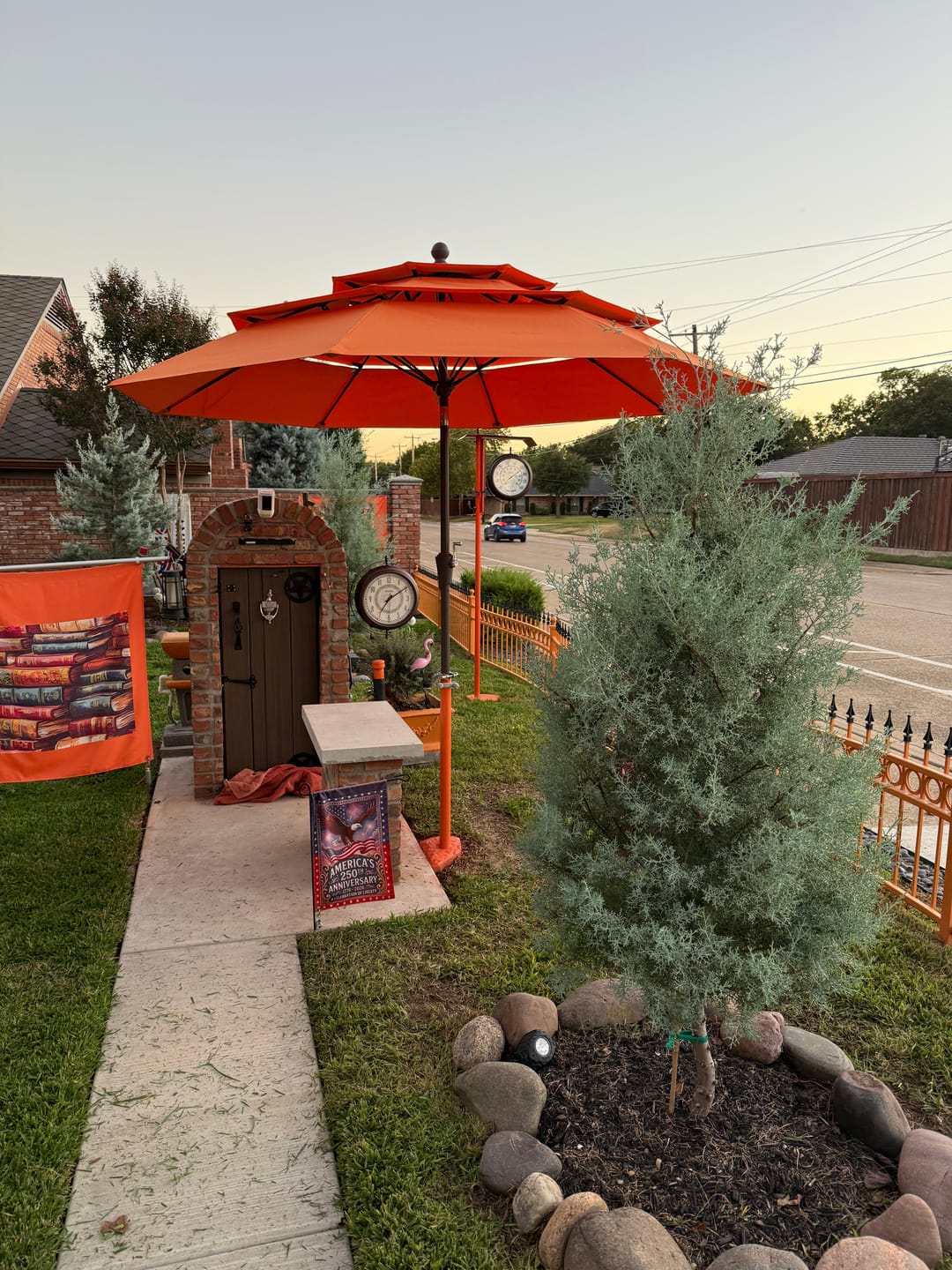 Customer photo review of ABCCANOPY 9FT 3 Tiers Patio Umbrella 8 Ribs OLEFIN 5-Year No Fading