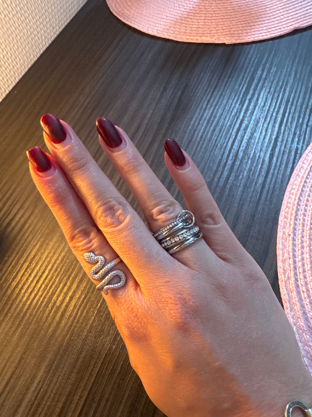 Customer photo review of 'Forever' Link Crystal & Silver Ring