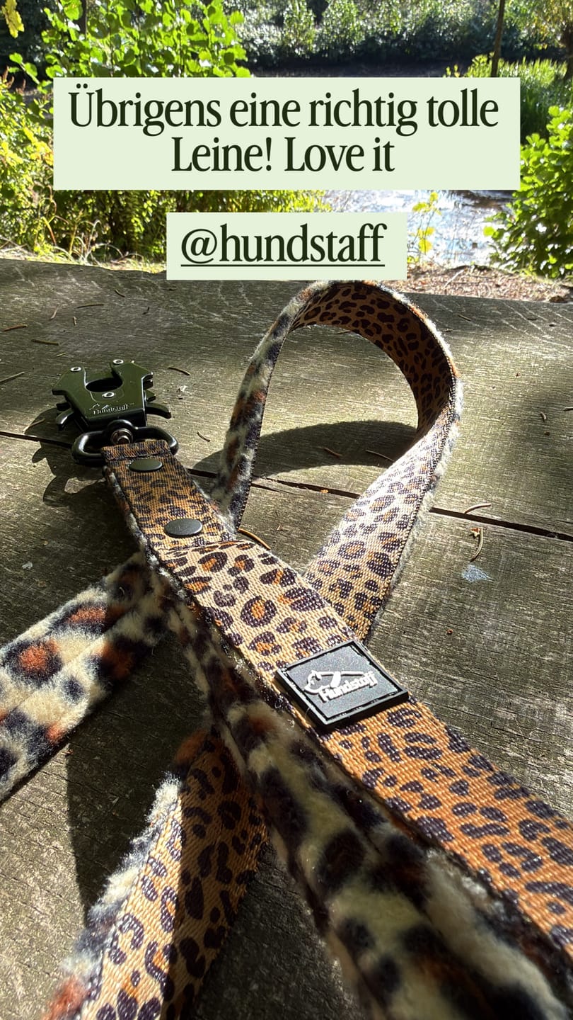 Customer photo review of Walk Leash Leopard - Säkert nylonkoppel i olika längder