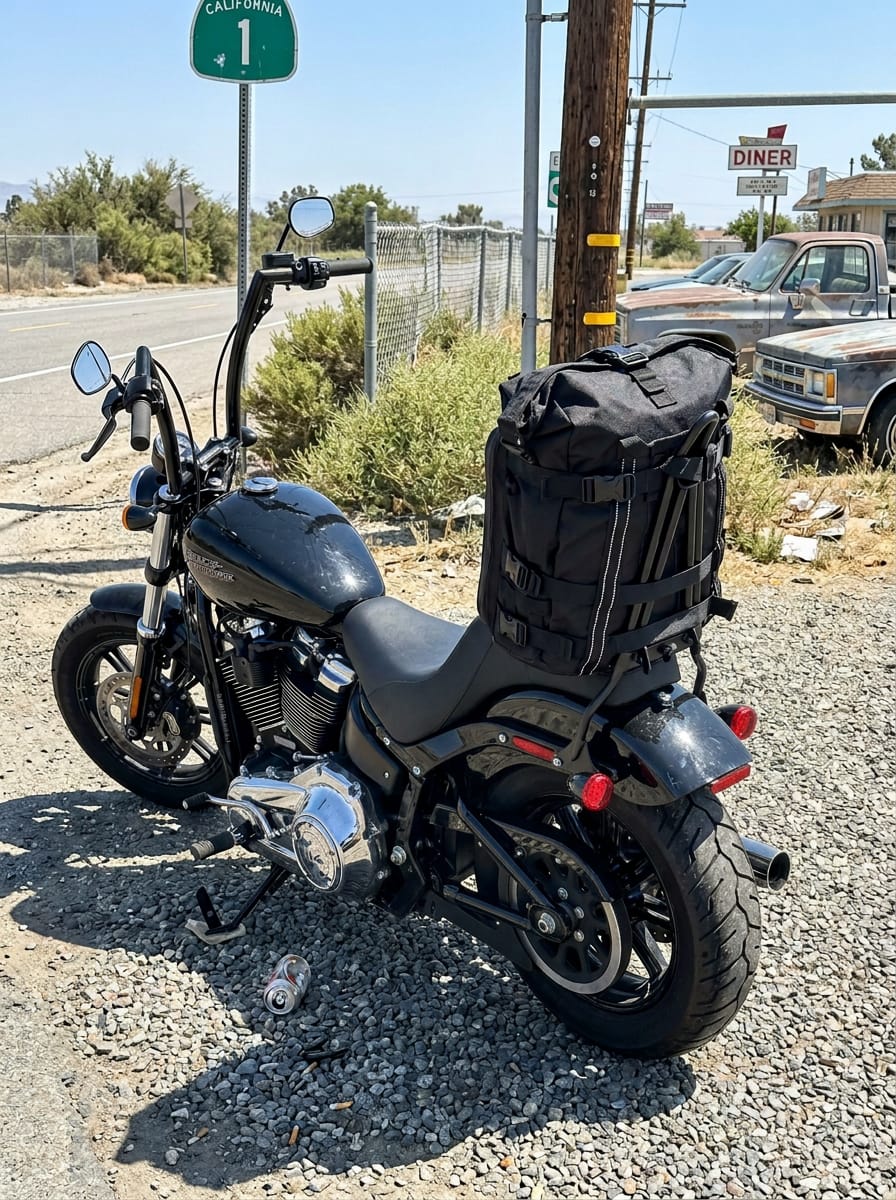 Customer photo review of 32L - Renegade XL Motorcycle Sissy Bar Bag