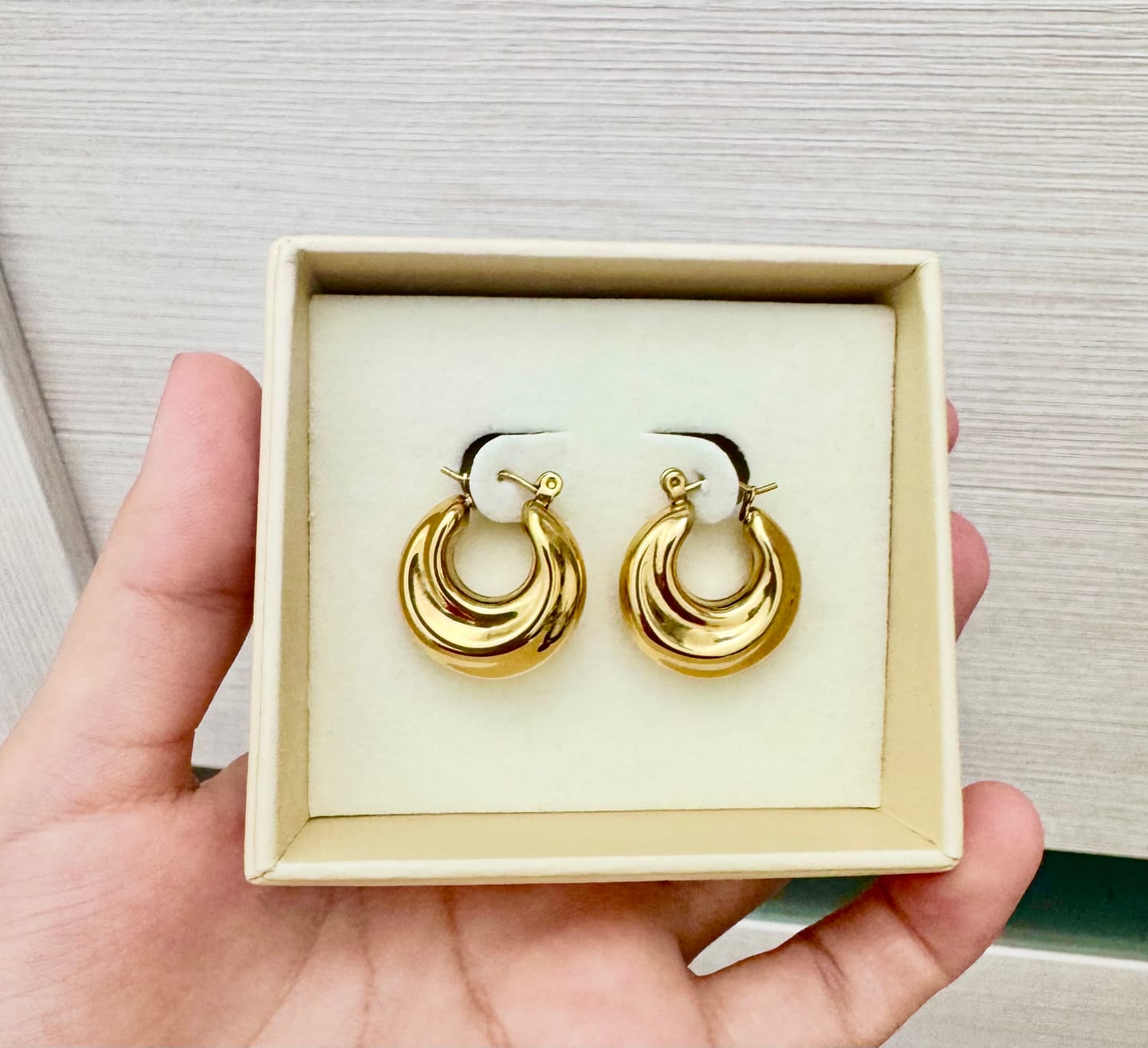 Customer photo review of Elora Earrings