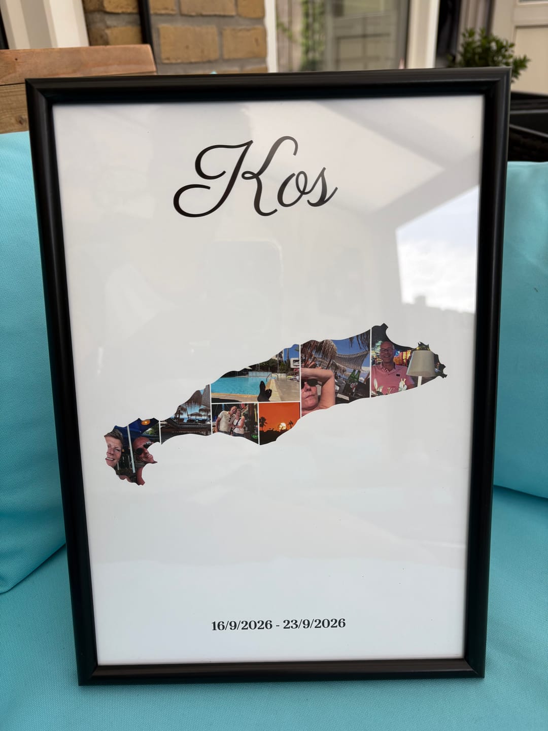 Customer photo review of Gepersonaliseerde reisposter - Foto collage in vorm van continent of land