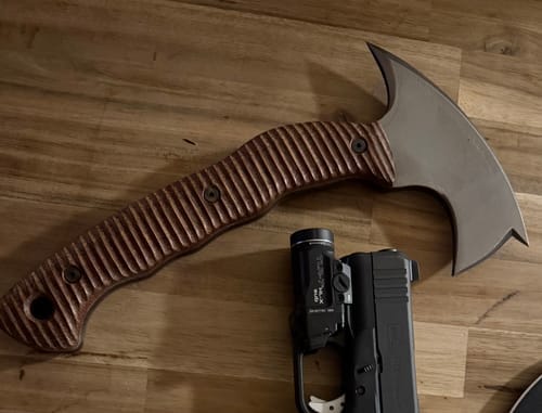 Customer photo review of Compact tomahawk "Mingan" with polymer composite handle