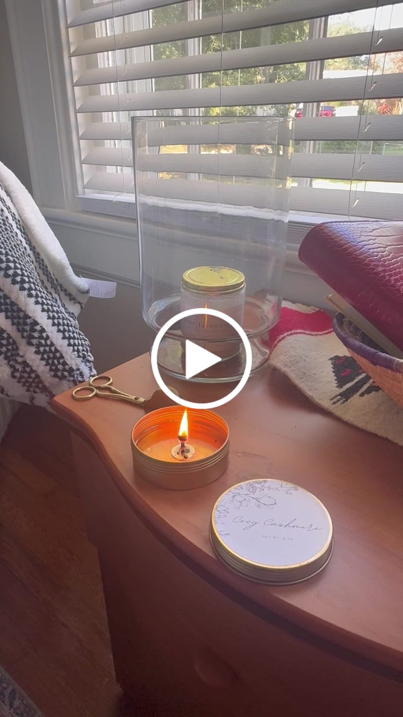 Customer video review of Blue Volcano 9 oz Glass Candle
