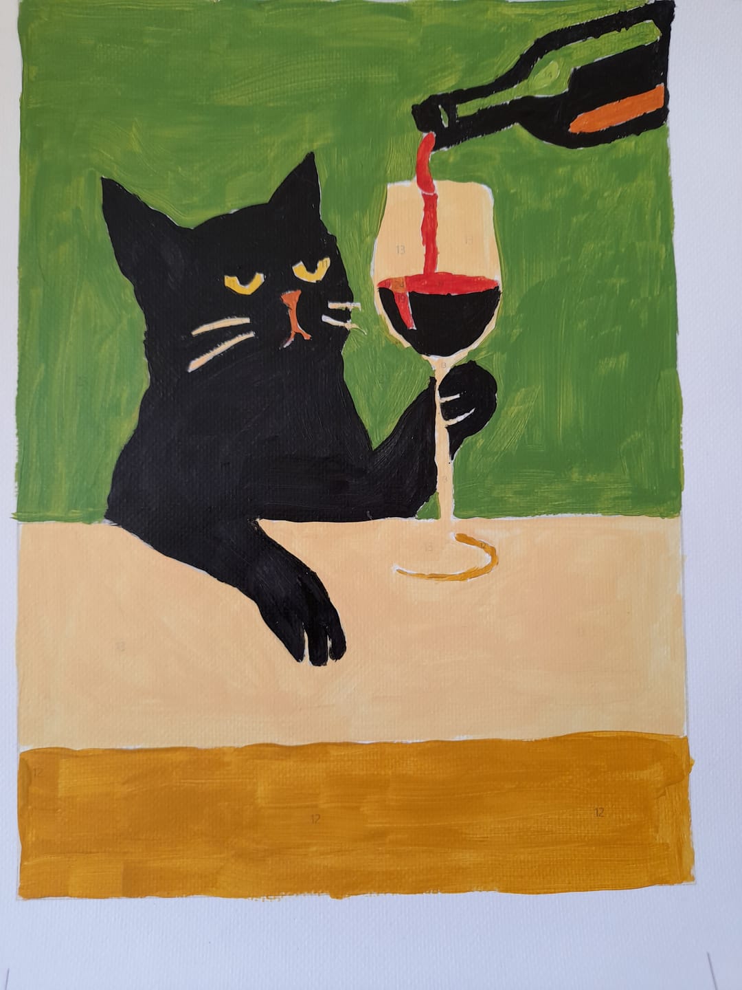 Customer photo review of 6 Mini Paintings - Crazy Cat Set