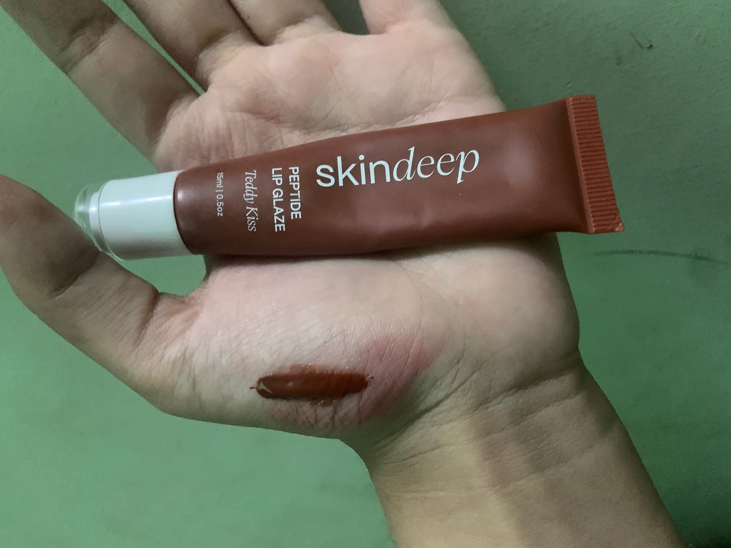 Customer photo review of » Peptide Lip Glaze (100% off)