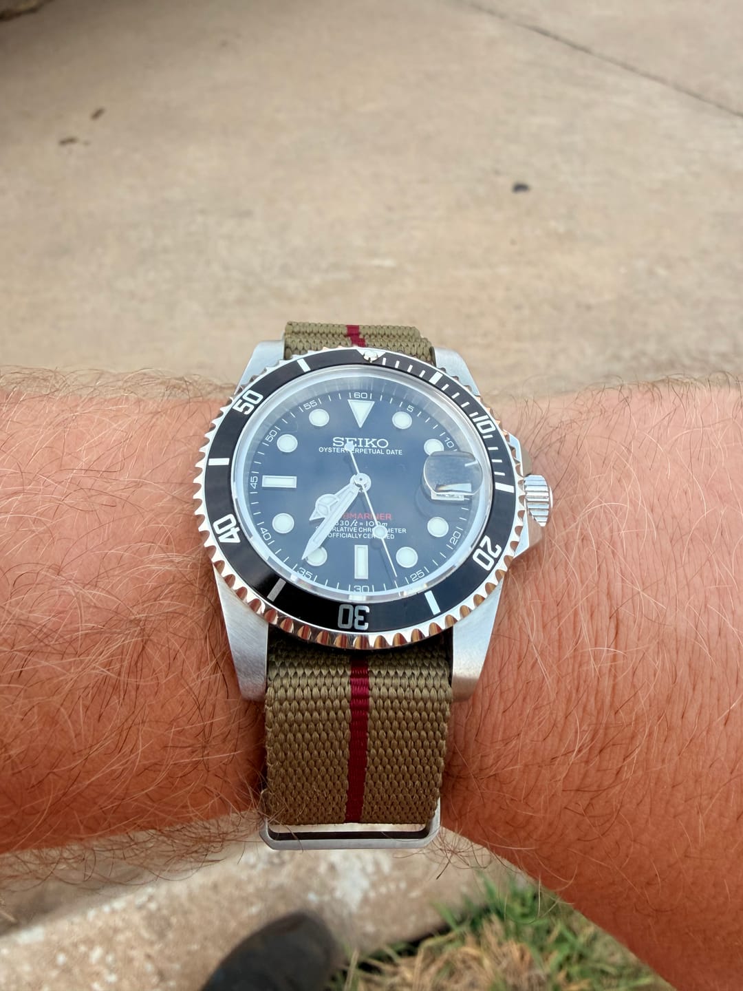 Customer photo review of Five Eye Nylon Watch Strap - Stripe