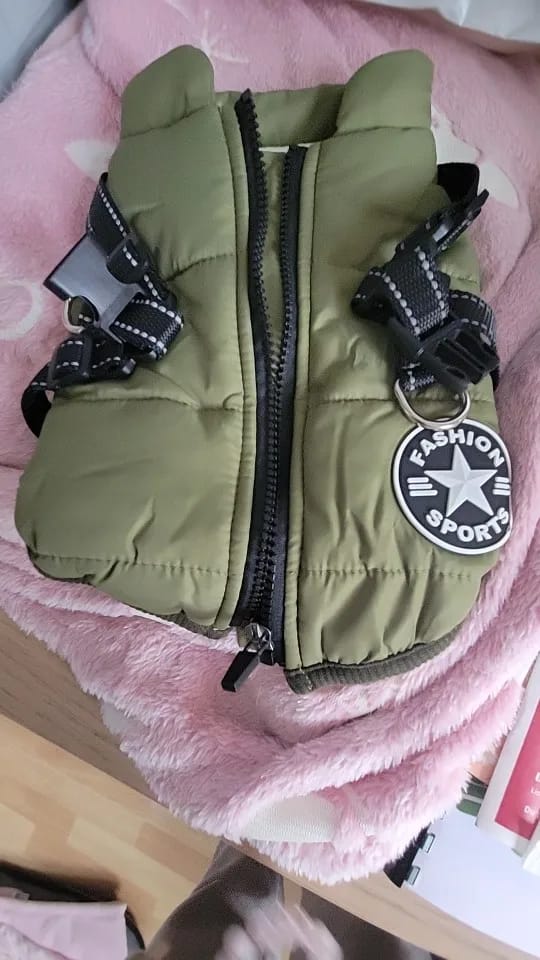 Customer photo review of Manteau imperméable pour Chien