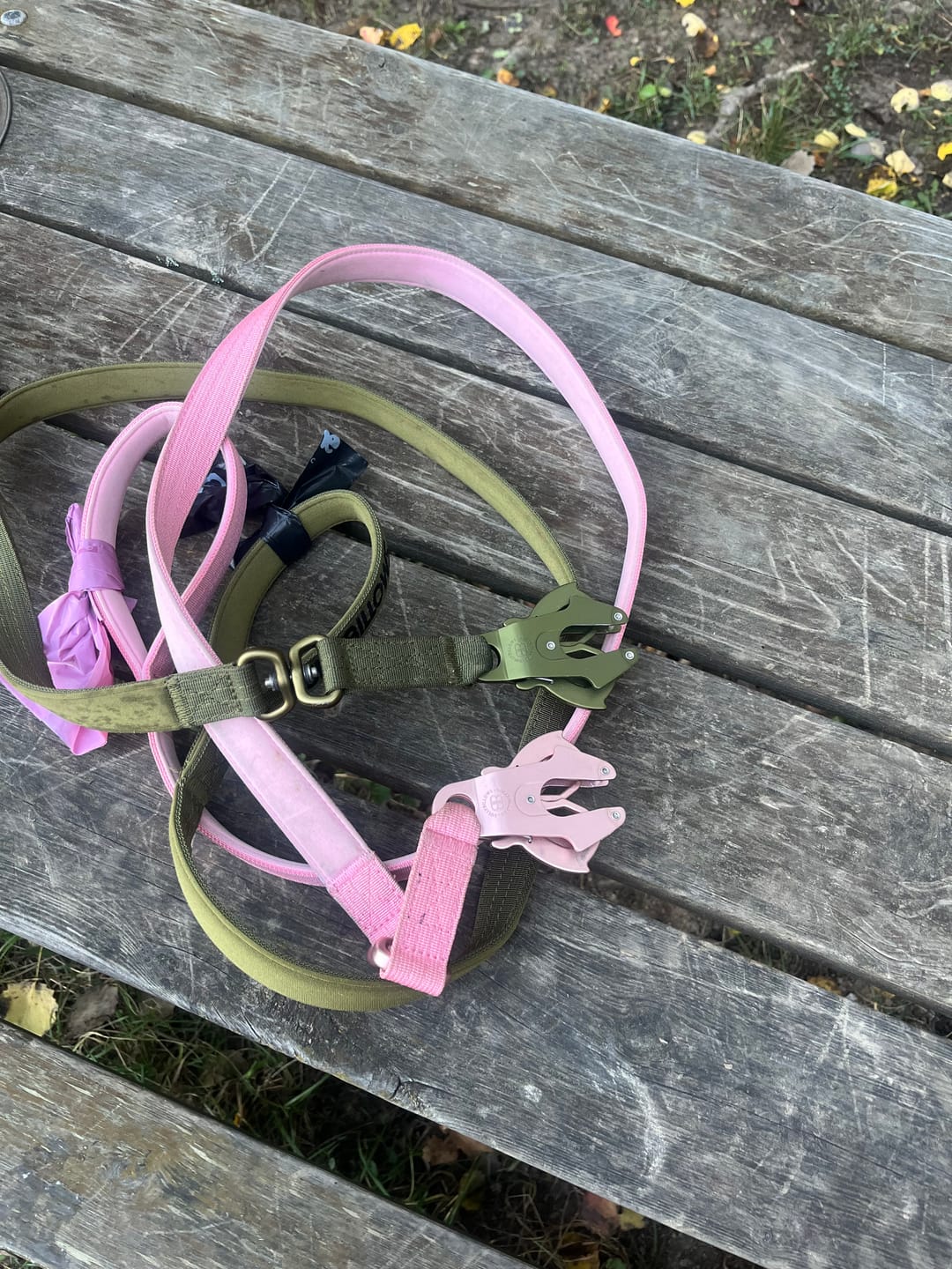 Customer photo review of 1.4m Lighter Swivel Combat Leash | Anti-Tangle & Secure Clip - Khaki x Khaki