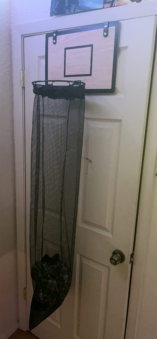 Customer photo review of Basketball Hoop Laundry Hamper