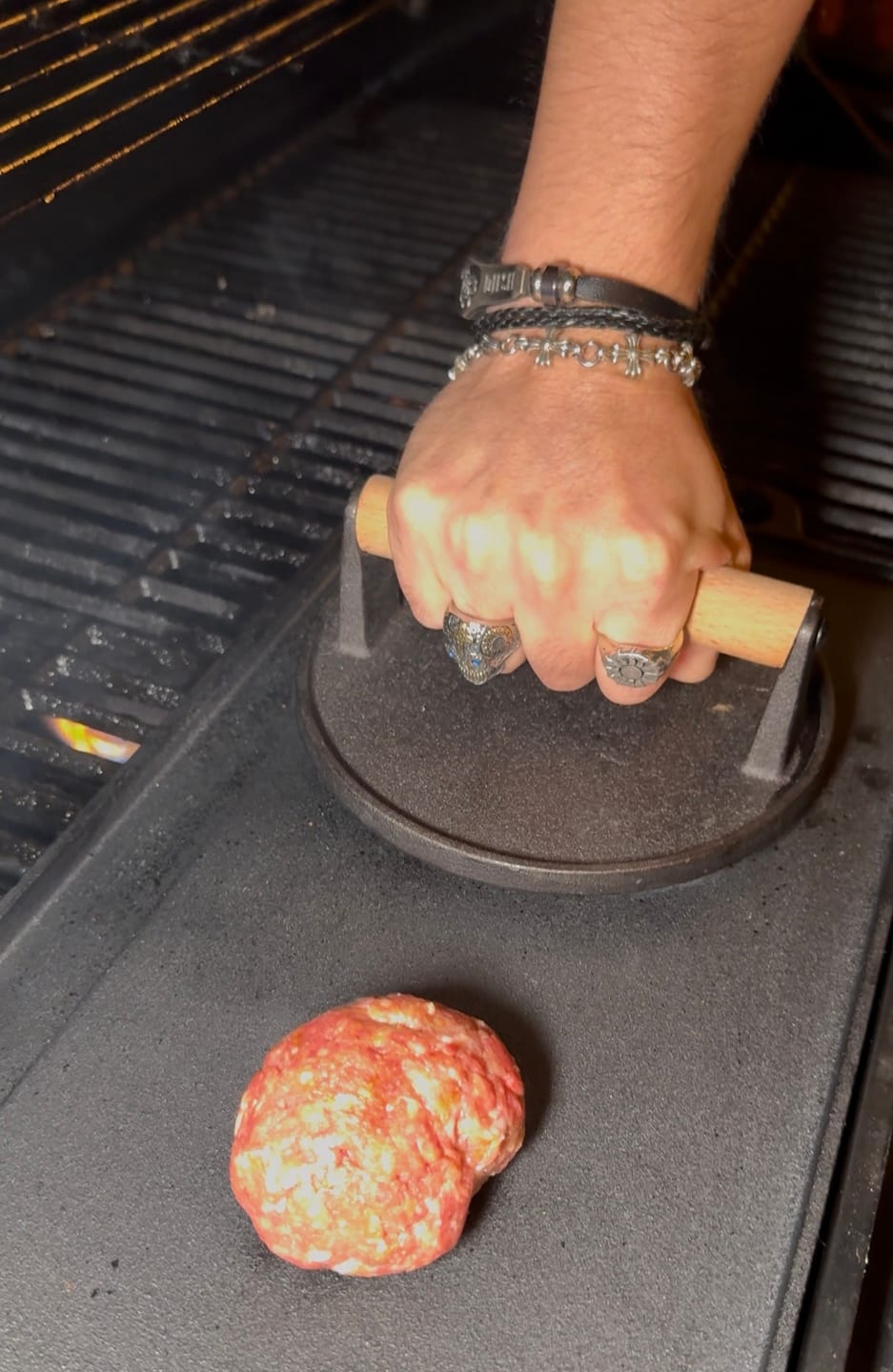 Customer photo review of Big Boy Mario: A Smash Brother Circular Burger Press