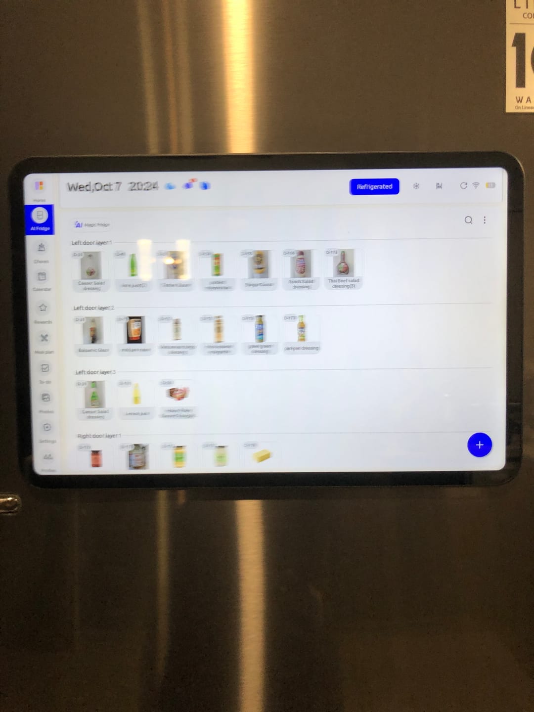 Customer photo review of Everblog 13.4" FridgeCal™  AI Fridge Calendar