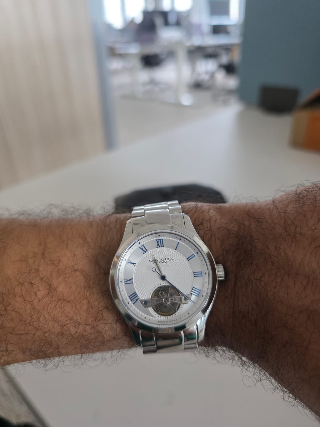 Customer photo review of Open Heart | Flywheel | Guilloché Dial | Roman Numeral | 39mm