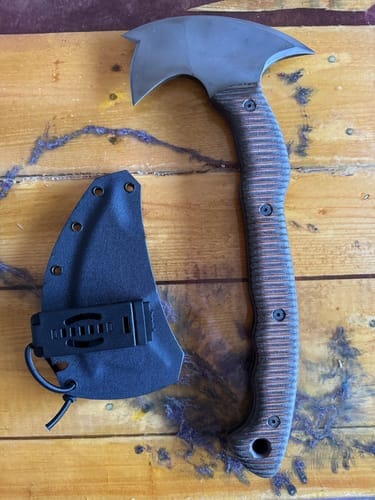 Customer photo review of Combat tomahawk "Barong" with polymer composite handle
