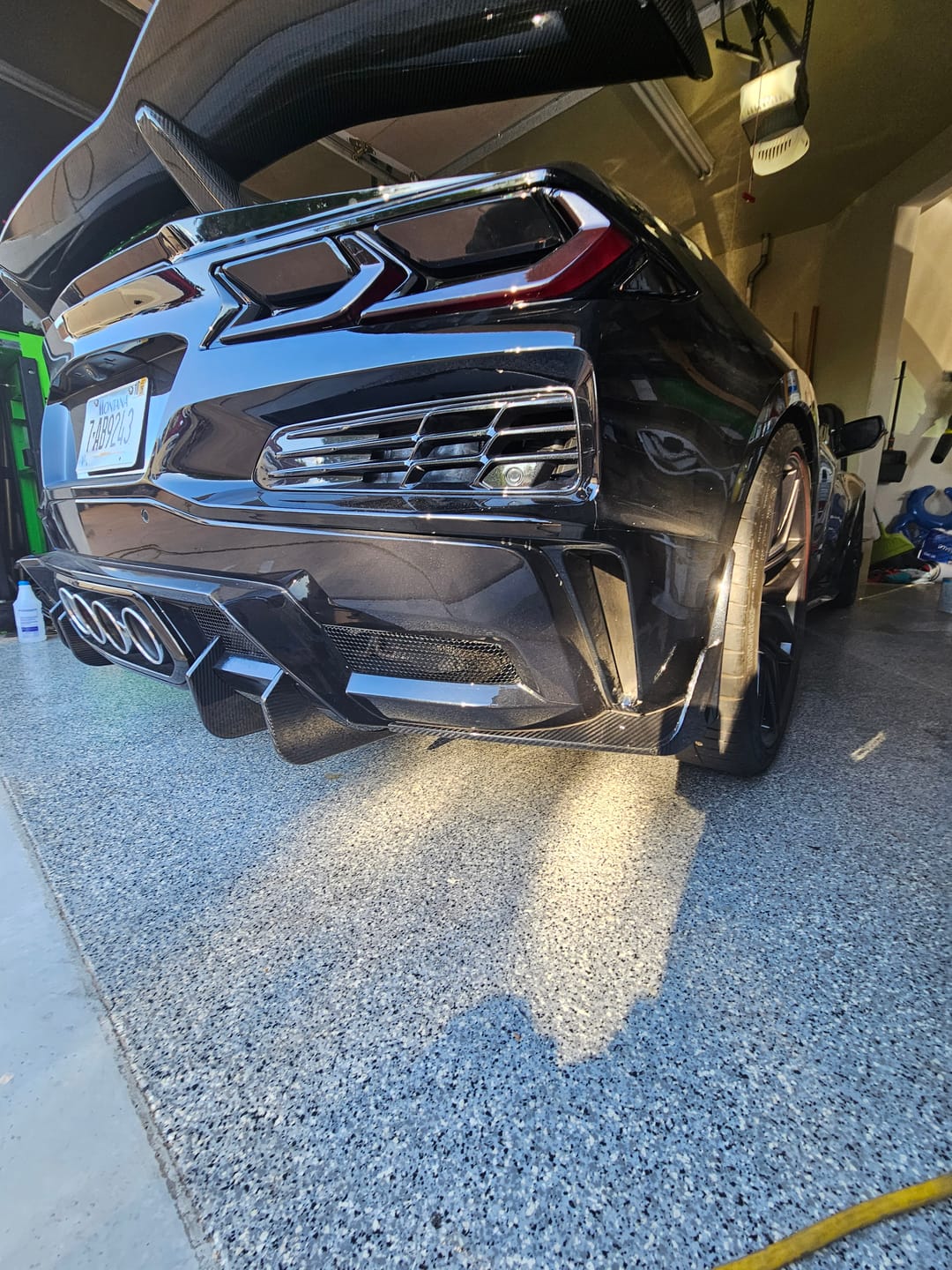 Customer photo review of C8 Corvette Z06 / E-Ray Dry Carbon Fiber Rear Diffuser Side Splitter Blades
