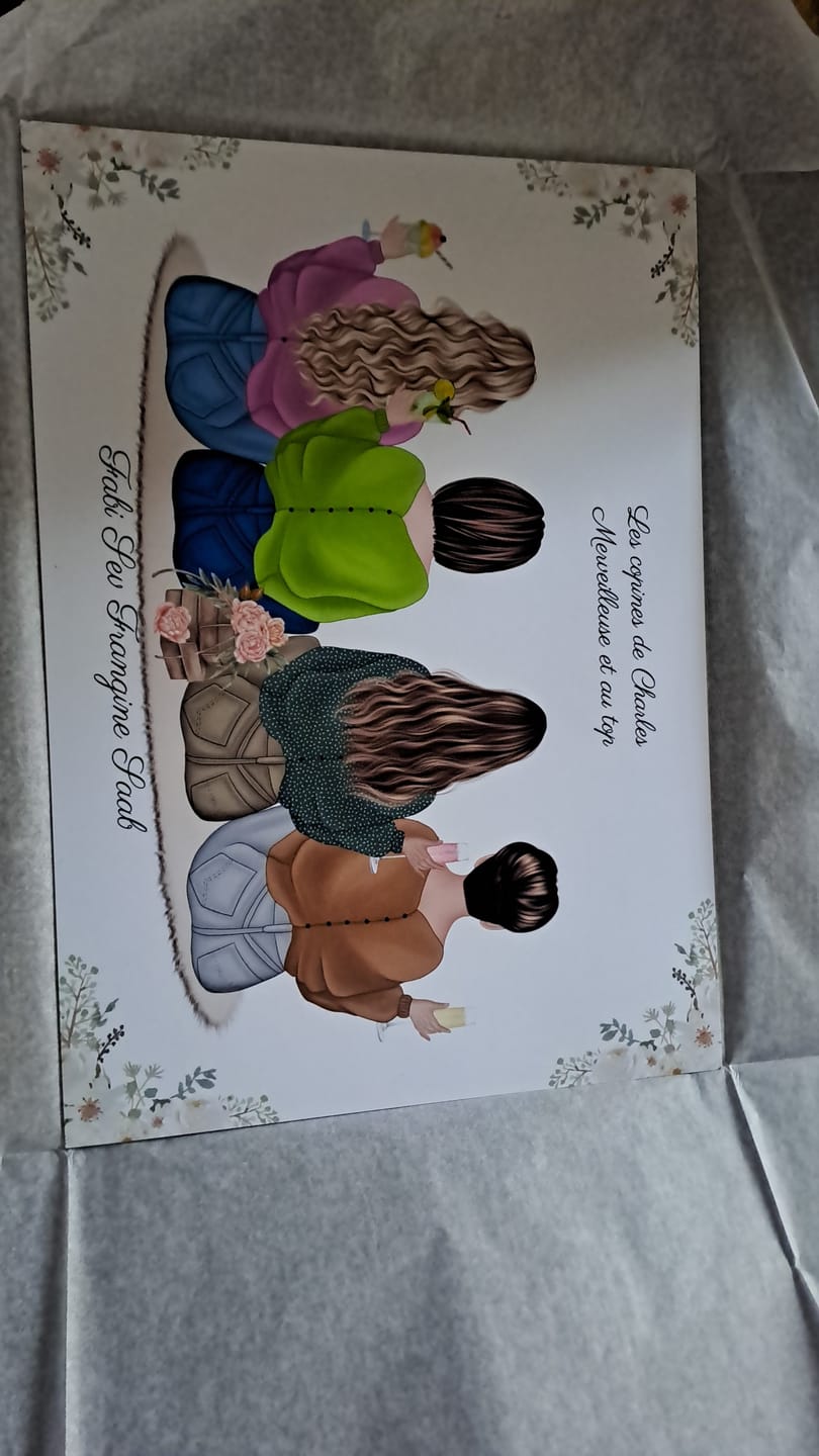 Customer photo review of Affiche Personnalisée - Meilleure Amie Groupe
