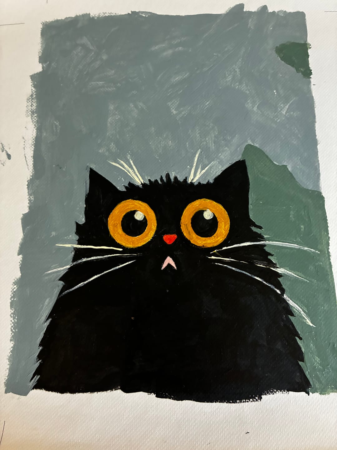 Customer photo review of 6 Mini Paintings - Crazy Cat Set