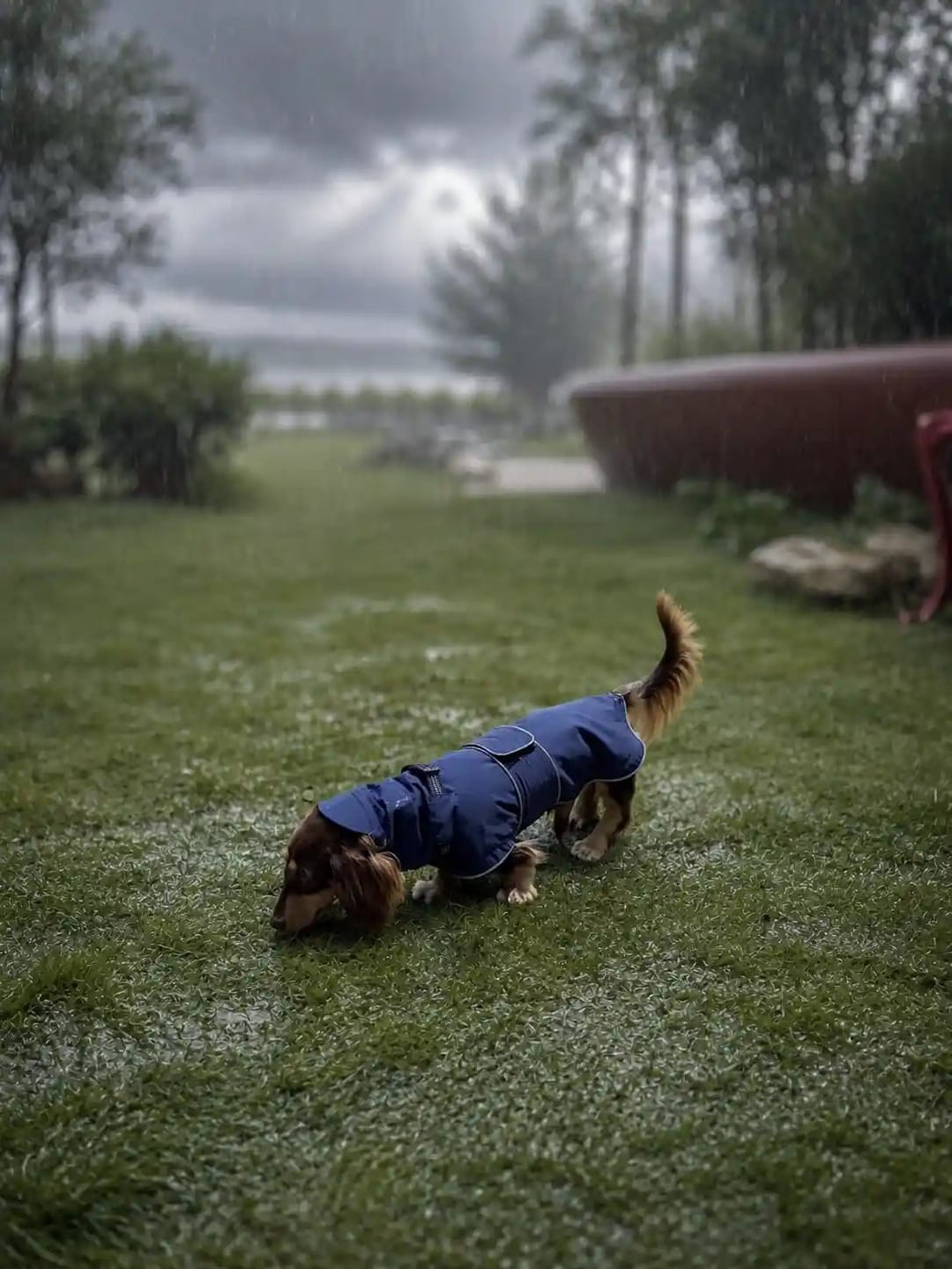 Customer photo review of Dachshund Waterproof Raincoat