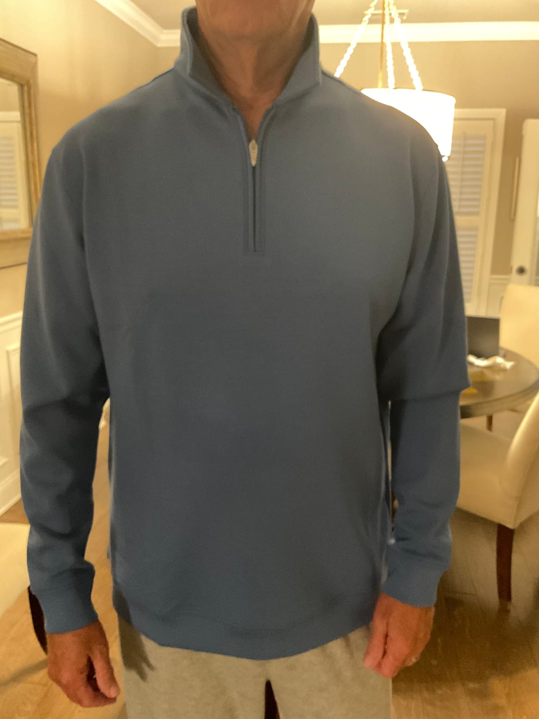 Customer photo review of Aura Zip Polo Long Sleeve