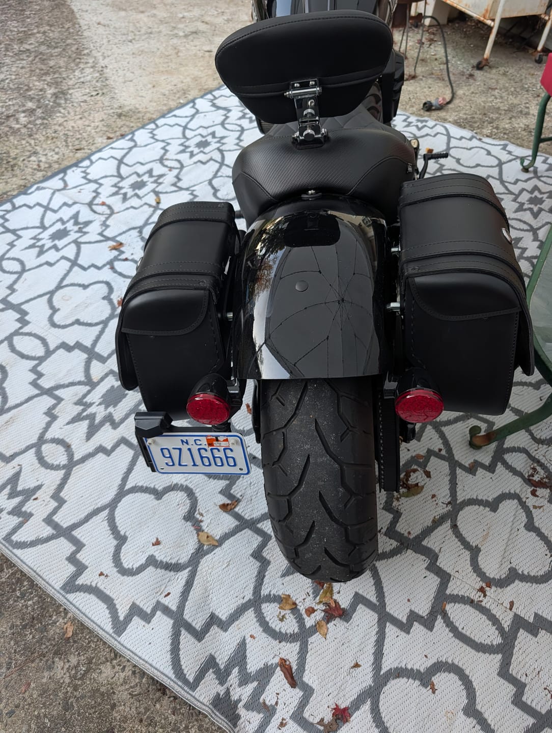 Customer photo review of 25L - SpiritBlade Medium Indian Chief Leather Motorcycle Saddlebags